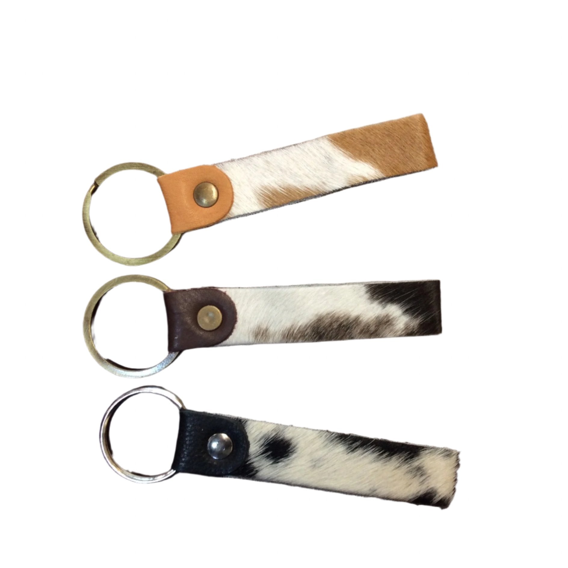 Cowhide Key Chain Four Elks