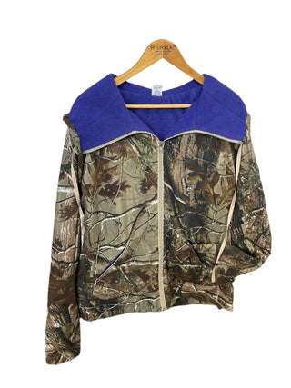 Camo zip-up with fleece lining