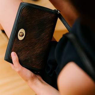 Chelsea Sling Back Purse – Hair-On Leather Foldover Crossbody