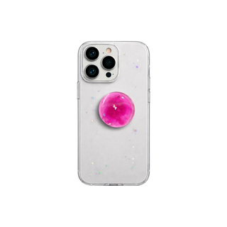 Phone case with a pink popSocket on a white background