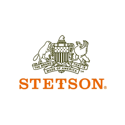 Stetson logo with brand emblem and text on a white background