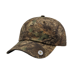 Camouflage baseball cap on a white background