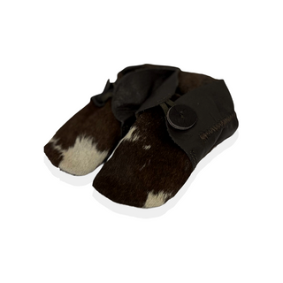 Cowhide Baby Booties