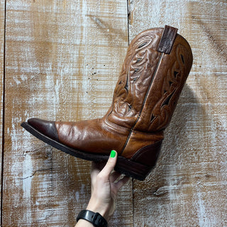 Ladies Double H Brown Double H Cowboy boot 8 8W