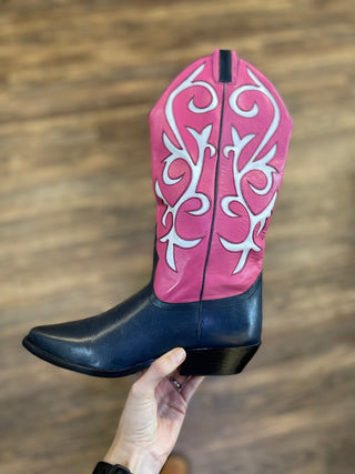 Ladies Cowboy Boot - Pink  (6)