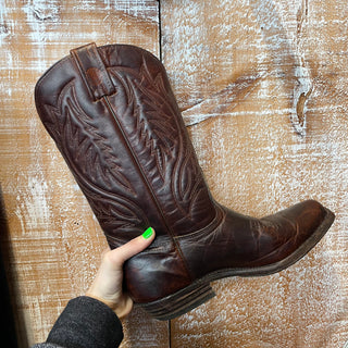 Men’s Brown Clip Toe Double H cowboy boot (8.5 EE)