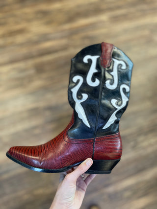 Ladies Cowboy Boot - Red  (6.5)