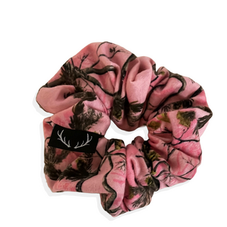 Pink Camouflage Scrunchie
