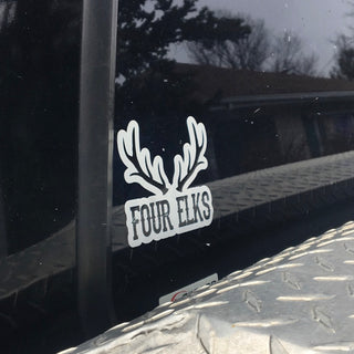 Four Elks Window Cling Decals