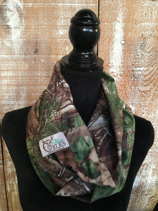 Green Camo Circle Scarf