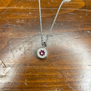 Silver Bullet Birthstone Necklace (wit Swarovski Crystal)