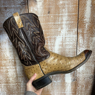 Mens Ostrich Cowboy Boot (10.5 E)