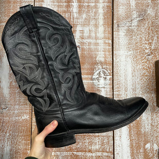 Men’s Black with Blue Dan Post Cowboy boot (10 D)