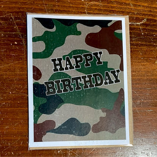 Happy Birthday Card (green camo)