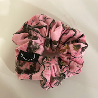 Pink Camouflage Scrunchie