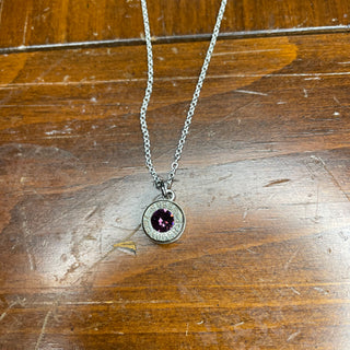 Silver Bullet Birthstone Necklace