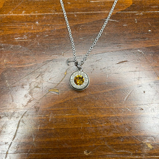Silver Bullet Birthstone Necklace (wit Swarovski Crystal)