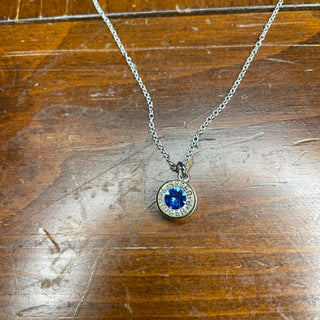 Silver Bullet Birthstone Necklace (wit Swarovski Crystal)