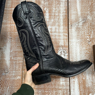 Tony lama 2025 black lizard boots