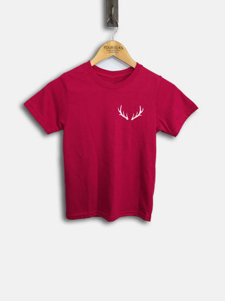 Kids Raspberry Antler T Shirt *Only M (10/12)*